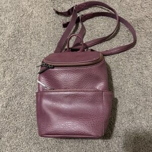 Matt Nat Brave Mini Backpack Purple Faux Leather Vegan Convertible